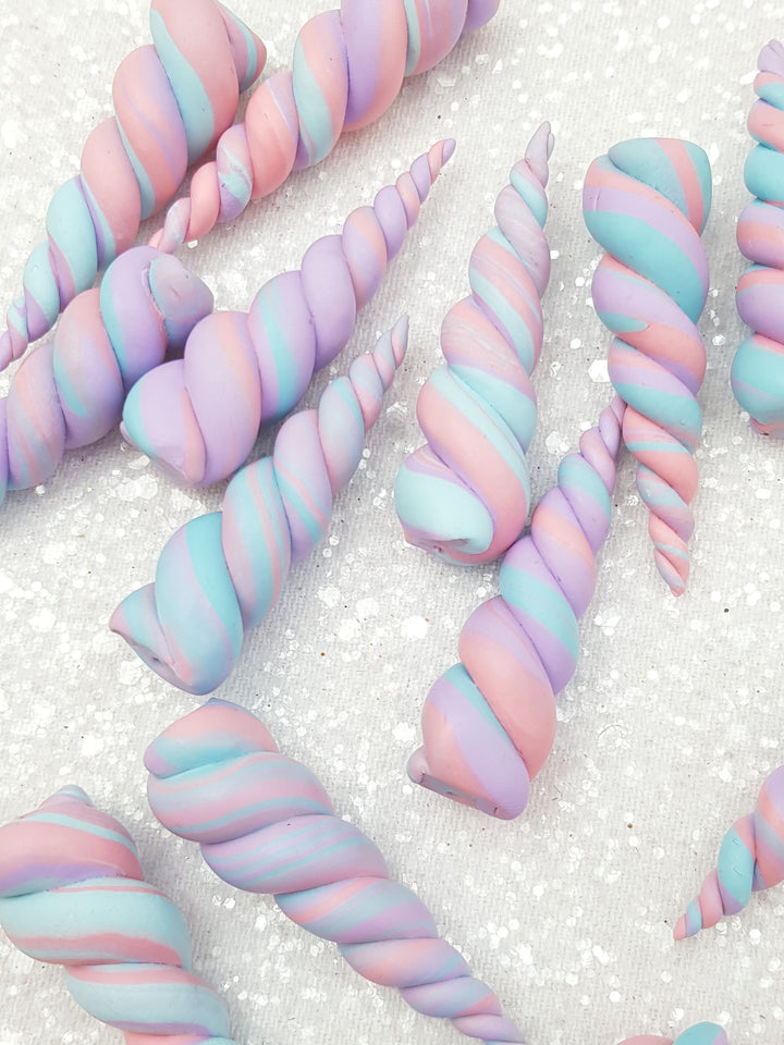 Clay Charm Embellishment - UNICORN HORN - Crafty Mood