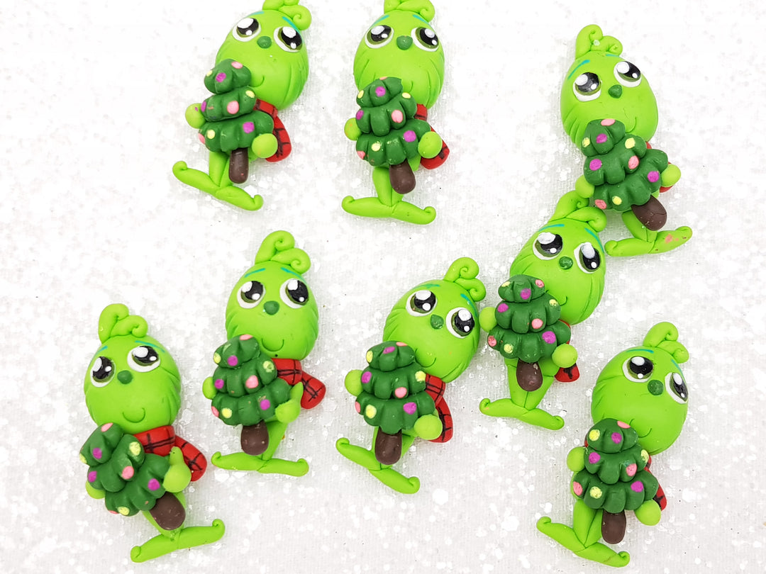 Clay Charm Embellishment - New Christmas Green Boy - Crafty Mood