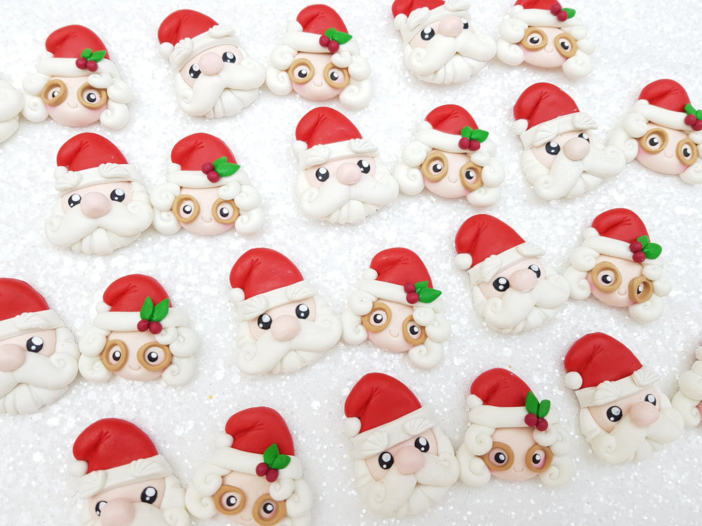 Clay Charm Embellishment - New Santa Head - Crafty Mood