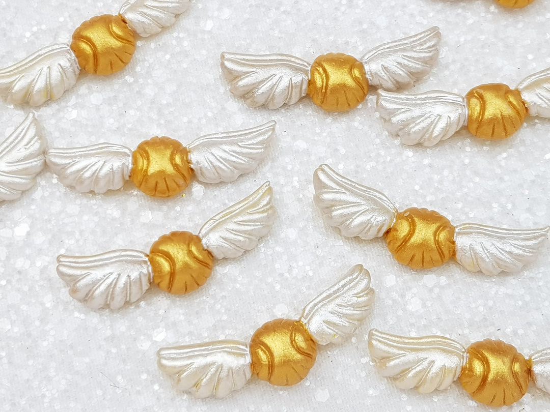 Clay Charm Embellishment new gold ball - Crafty Mood