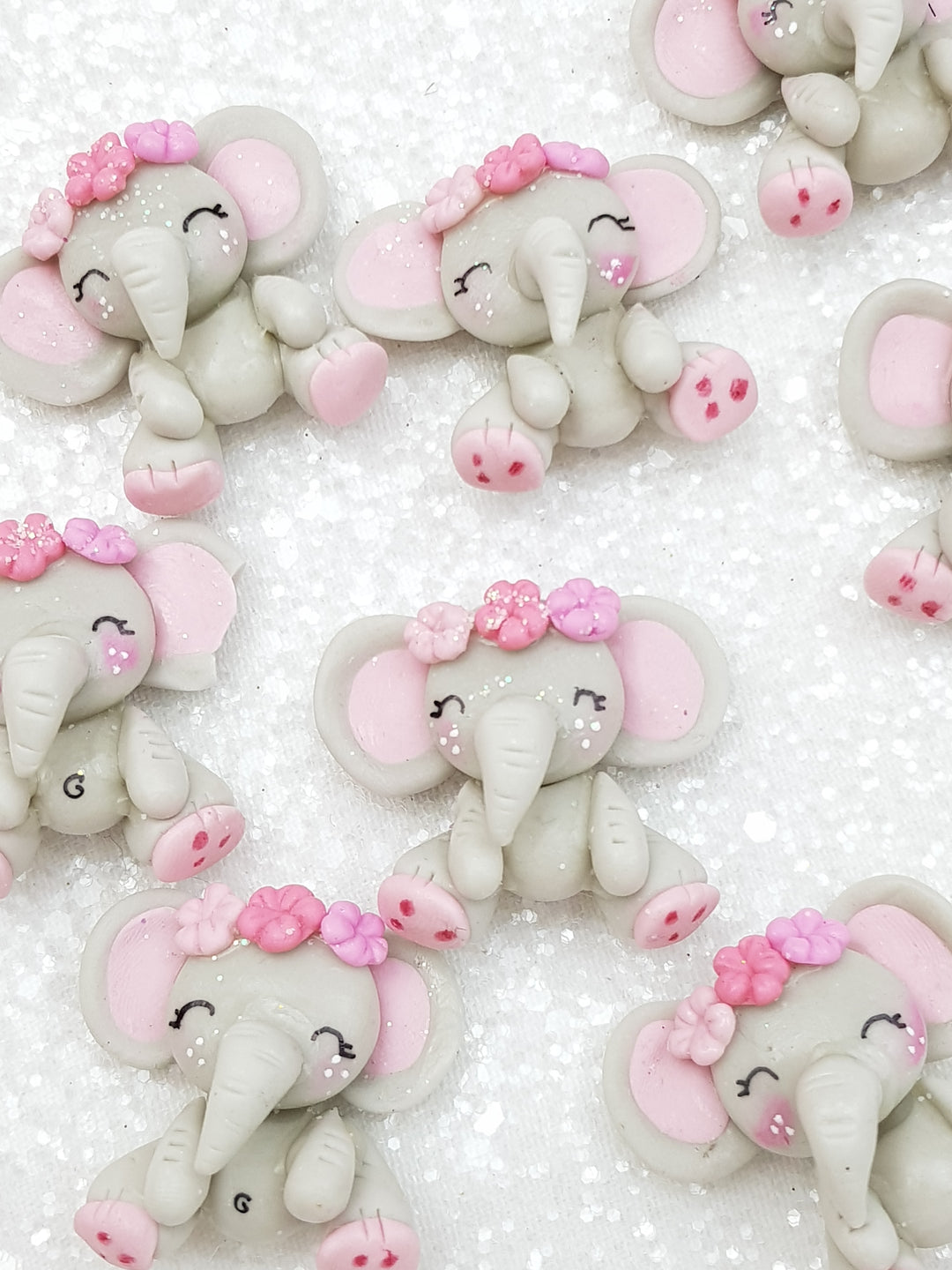 Clay Charm Embellishment new elephant B - Crafty Mood