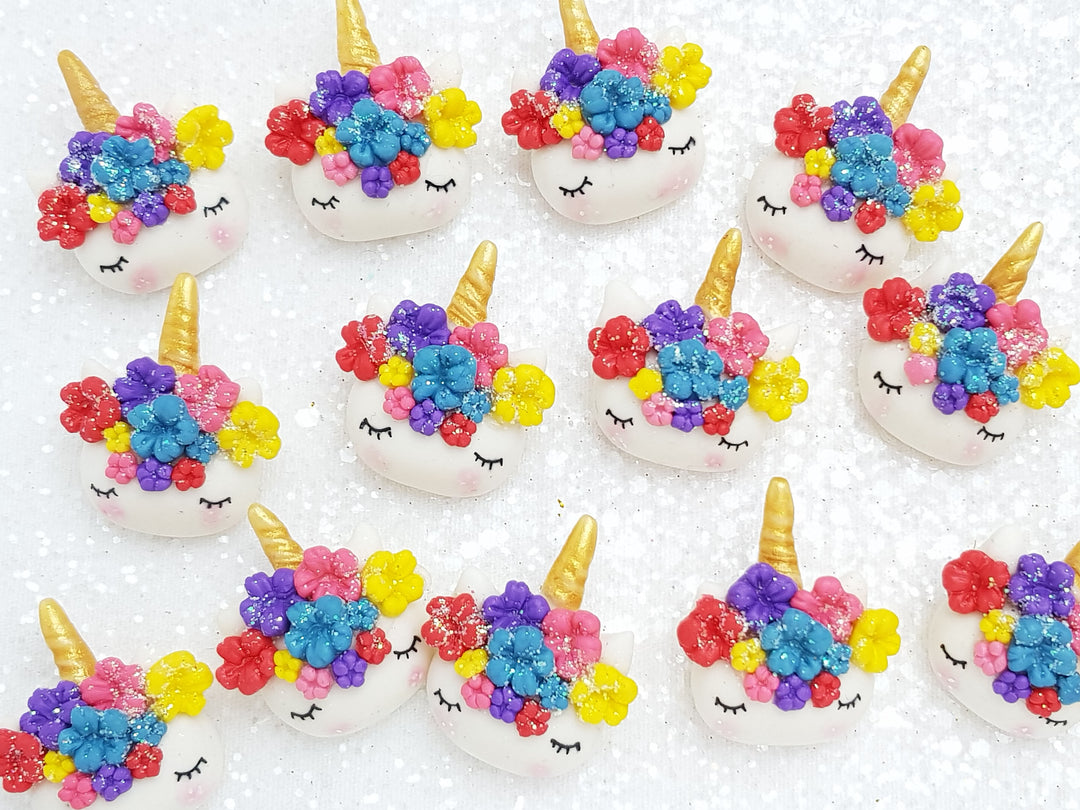 Clay Charm Embellishment - NEW JELLY BEANS SLEEPY UNICORN - Crafty Mood