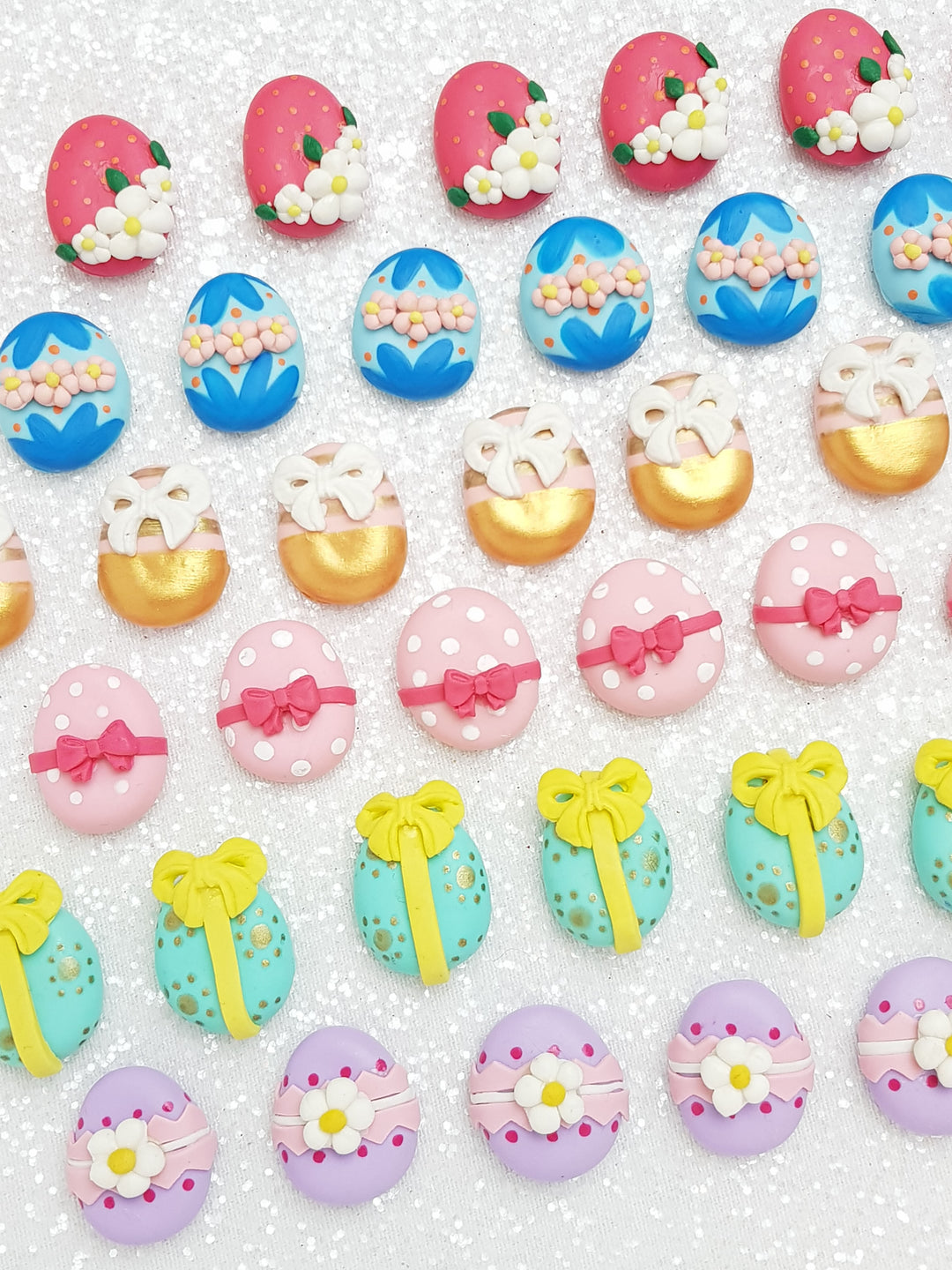 Clay Charm Embellishment - New Easter Egg each - Crafty Mood