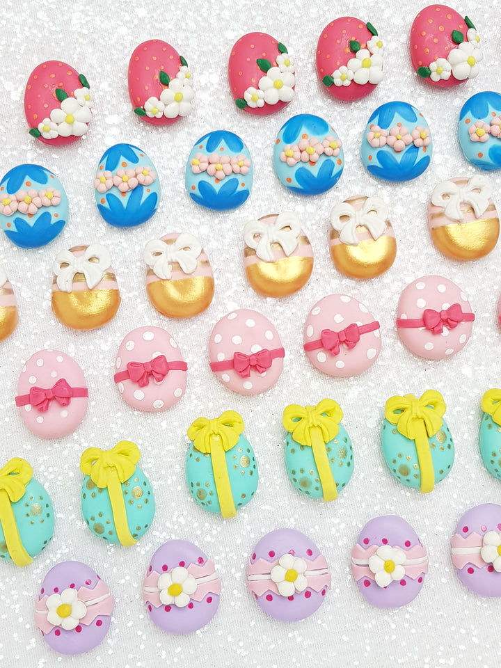 Clay Charm Embellishment - New Easter Egg each - Crafty Mood