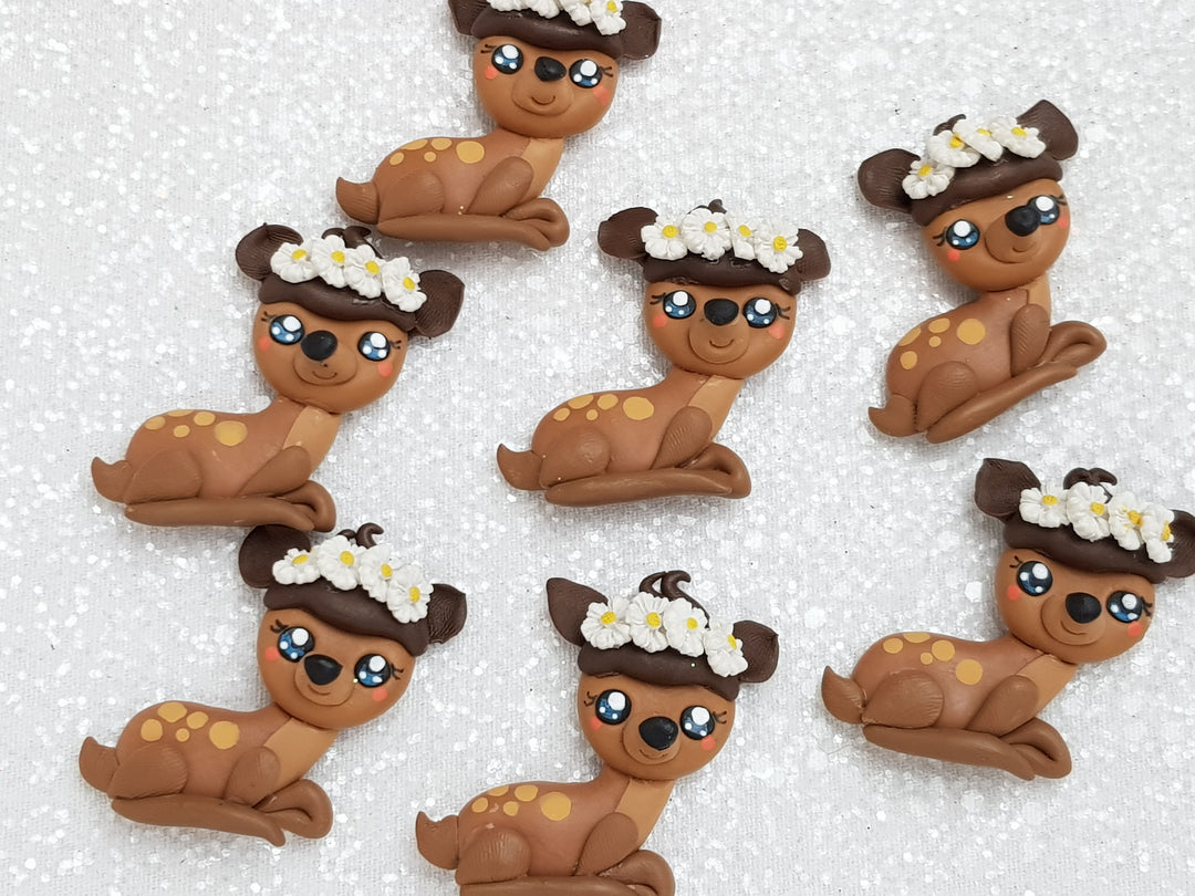 Clay Charm Embellishment - NEW FAWN Deer - Crafty Mood