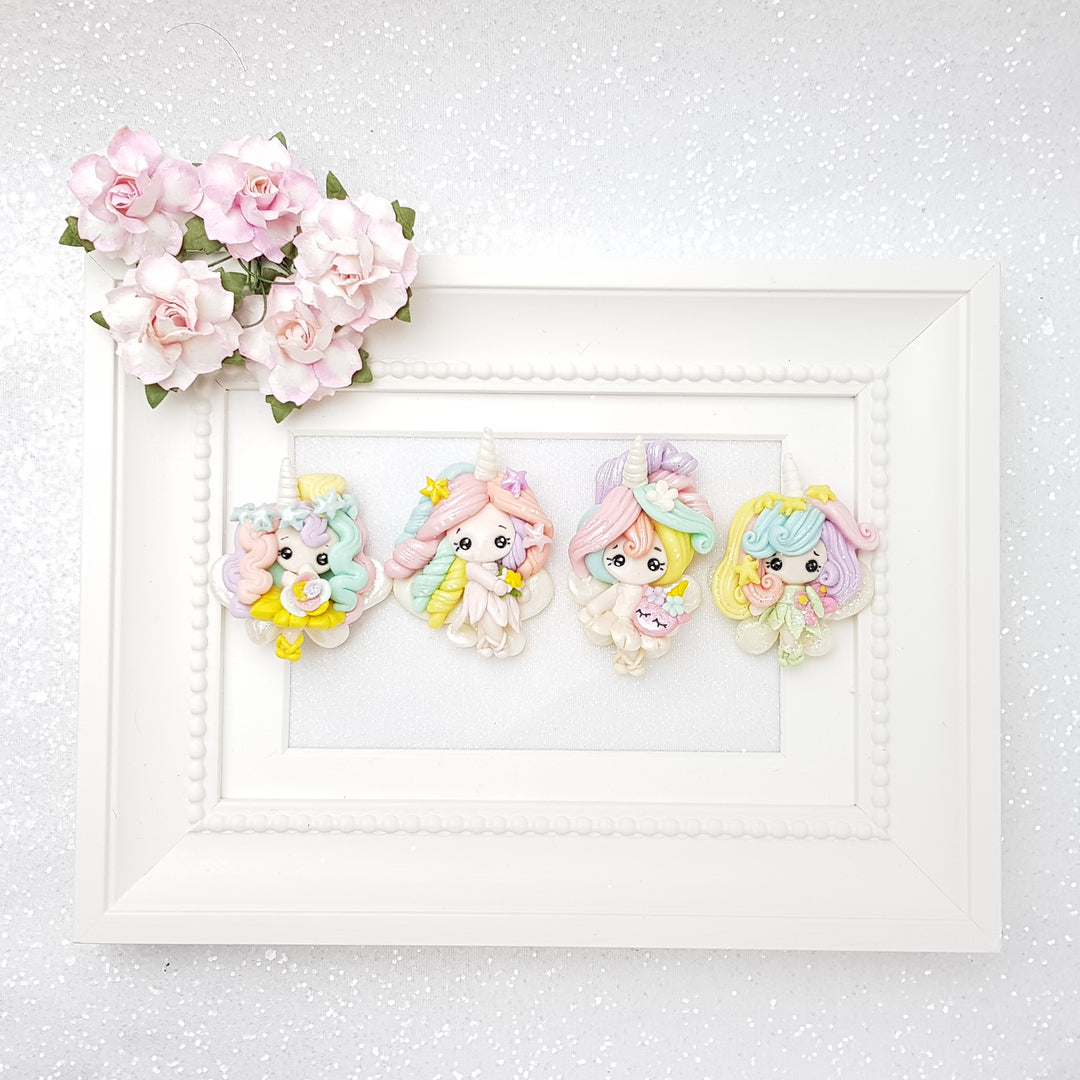 Sale Clay Charm Embellishment - NEW UNICORN FAIRY - Crafty Mood