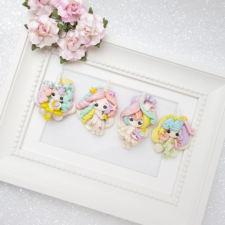 Sale Clay Charm Embellishment - NEW UNICORN FAIRY - Crafty Mood