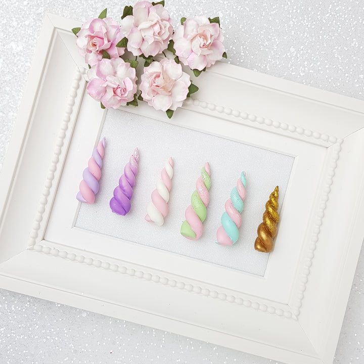 Clay Charm Embellishment - UNICORN HORN - Crafty Mood