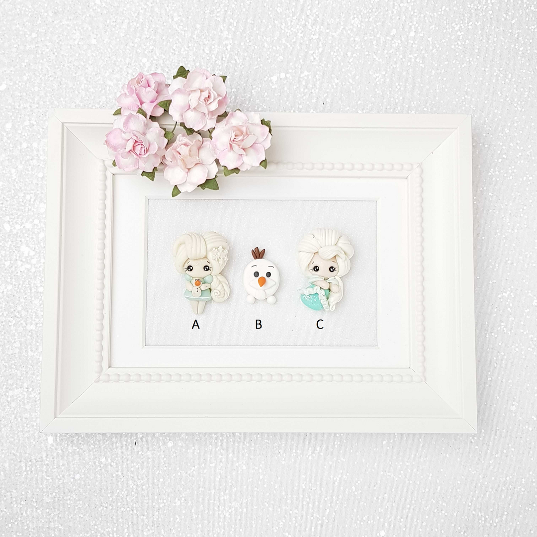 Clay Charm Embellishment - Winter Princess A - Crafty Mood