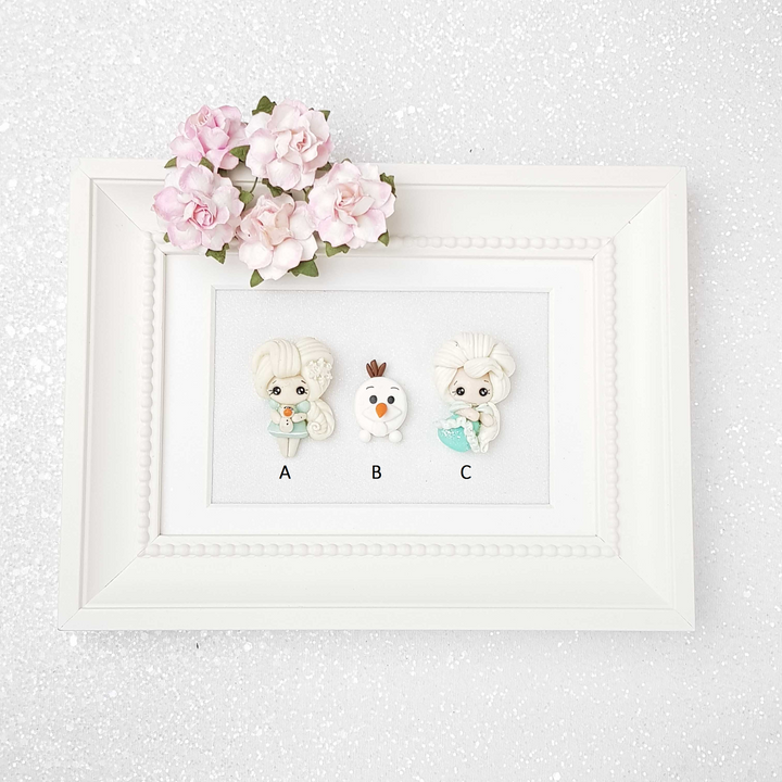 Clay Charm Embellishment - Winter Princess A - Crafty Mood