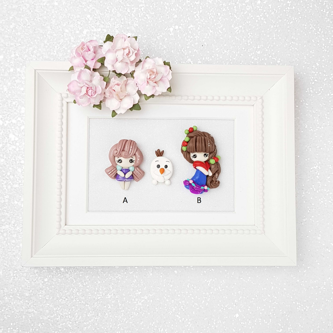 Clay Charm Embellishment - Winter Princess B - Crafty Mood
