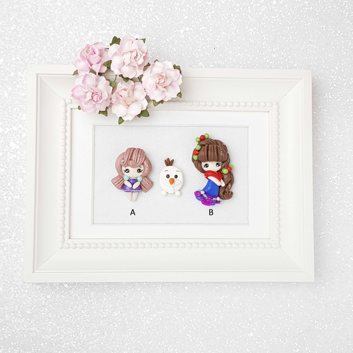 Clay Charm Embellishment - Winter Princess B - Crafty Mood