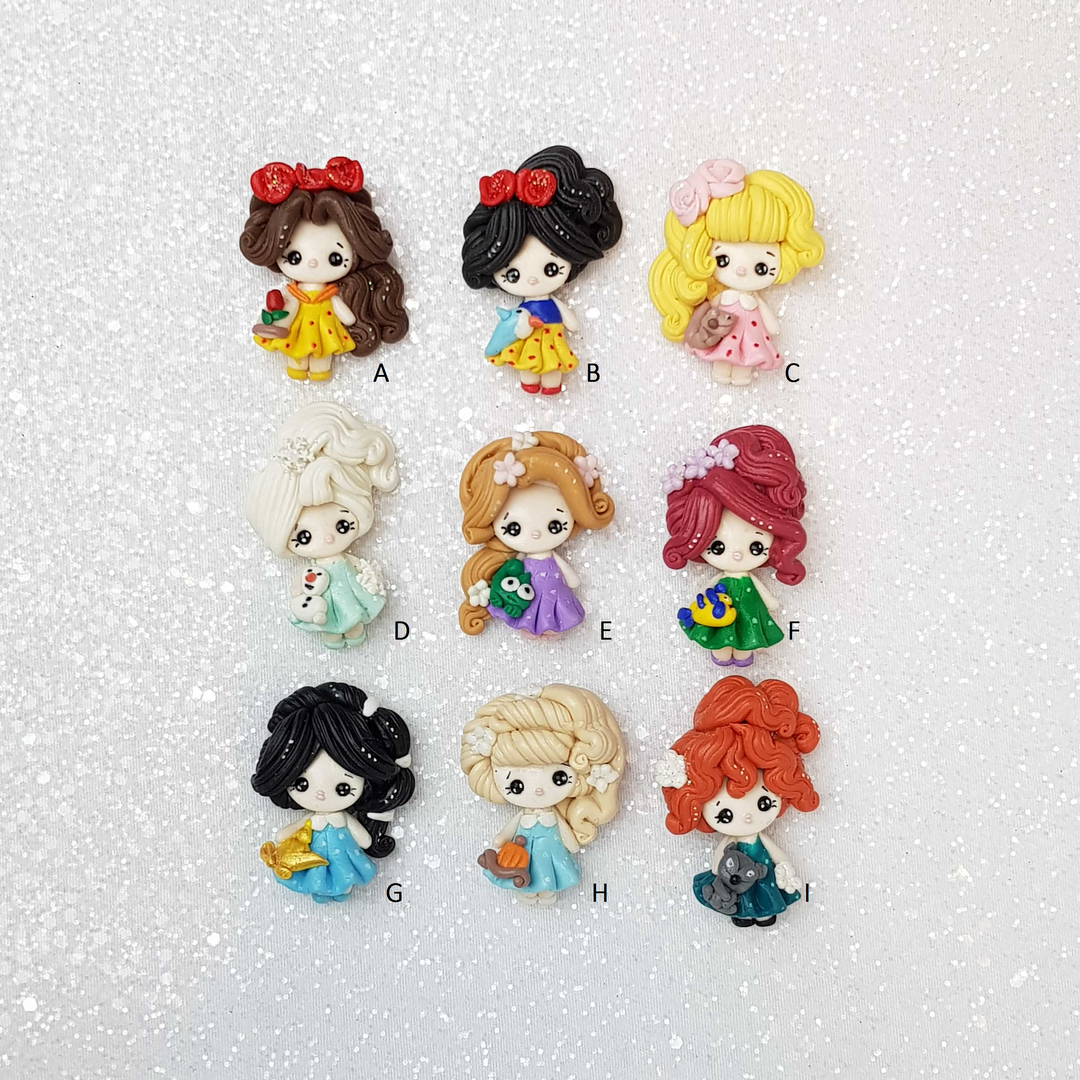 Clay Charm Embellishment - Pouty Princess - Crafty Mood