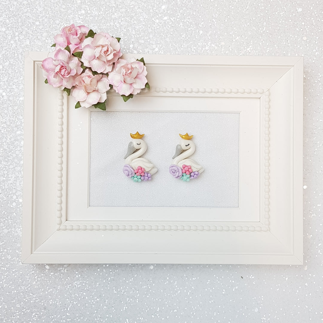 Clay Charm Embellishment - NEW SWAN - Crafty Mood