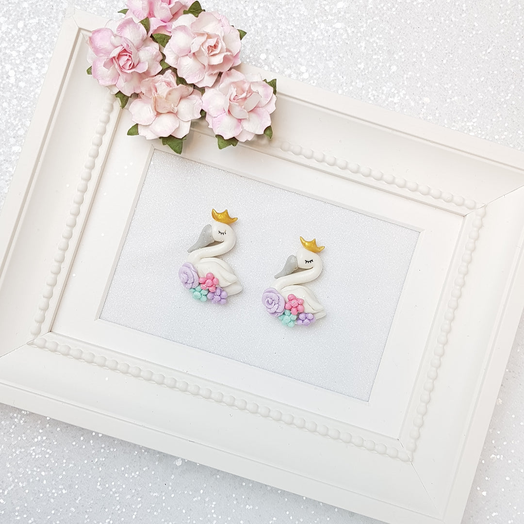 Clay Charm Embellishment - NEW SWAN - Crafty Mood