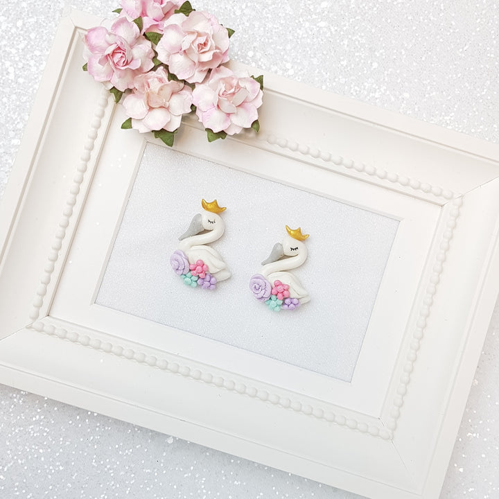 Clay Charm Embellishment - NEW SWAN - Crafty Mood