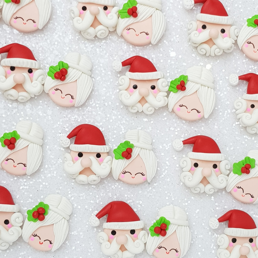 Clay Charm Embellishment - santa claus Delight - Crafty Mood