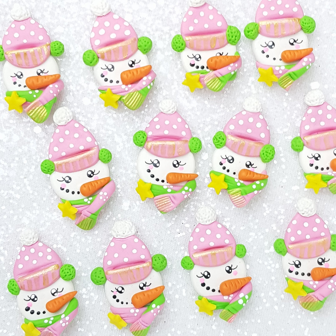 Clay Charm Embellishment - snowman Delight - Crafty Mood