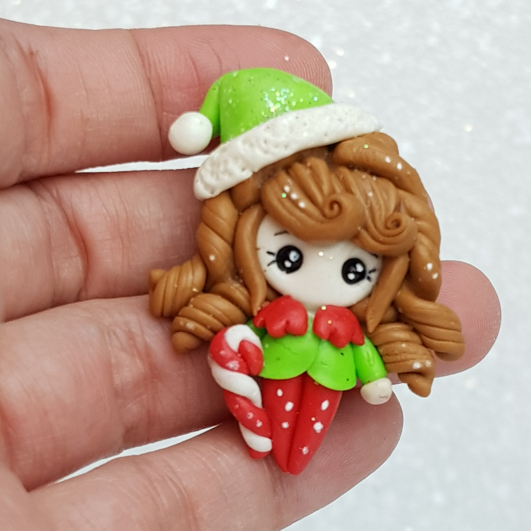 Clay Charm Embellishment - New Elf Girl - Crafty Mood