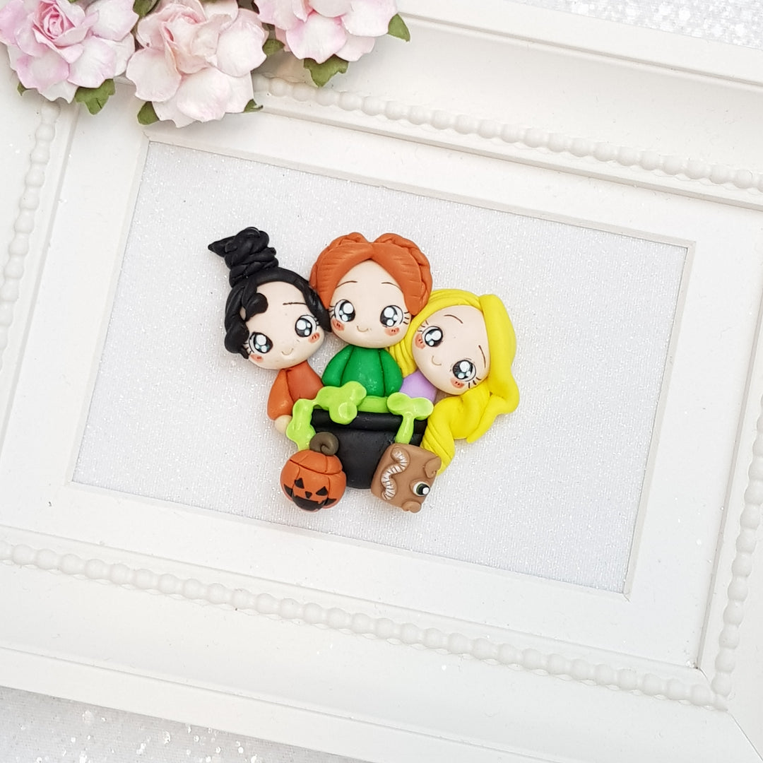 Clay Charm Embellishment - witch - Crafty Mood