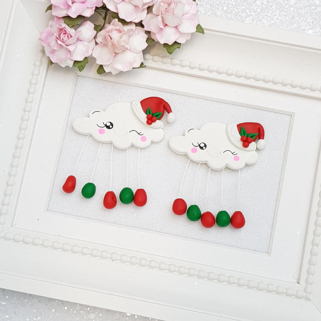 Clay Charm Embellishment - Cloud Rain christmas - Crafty Mood