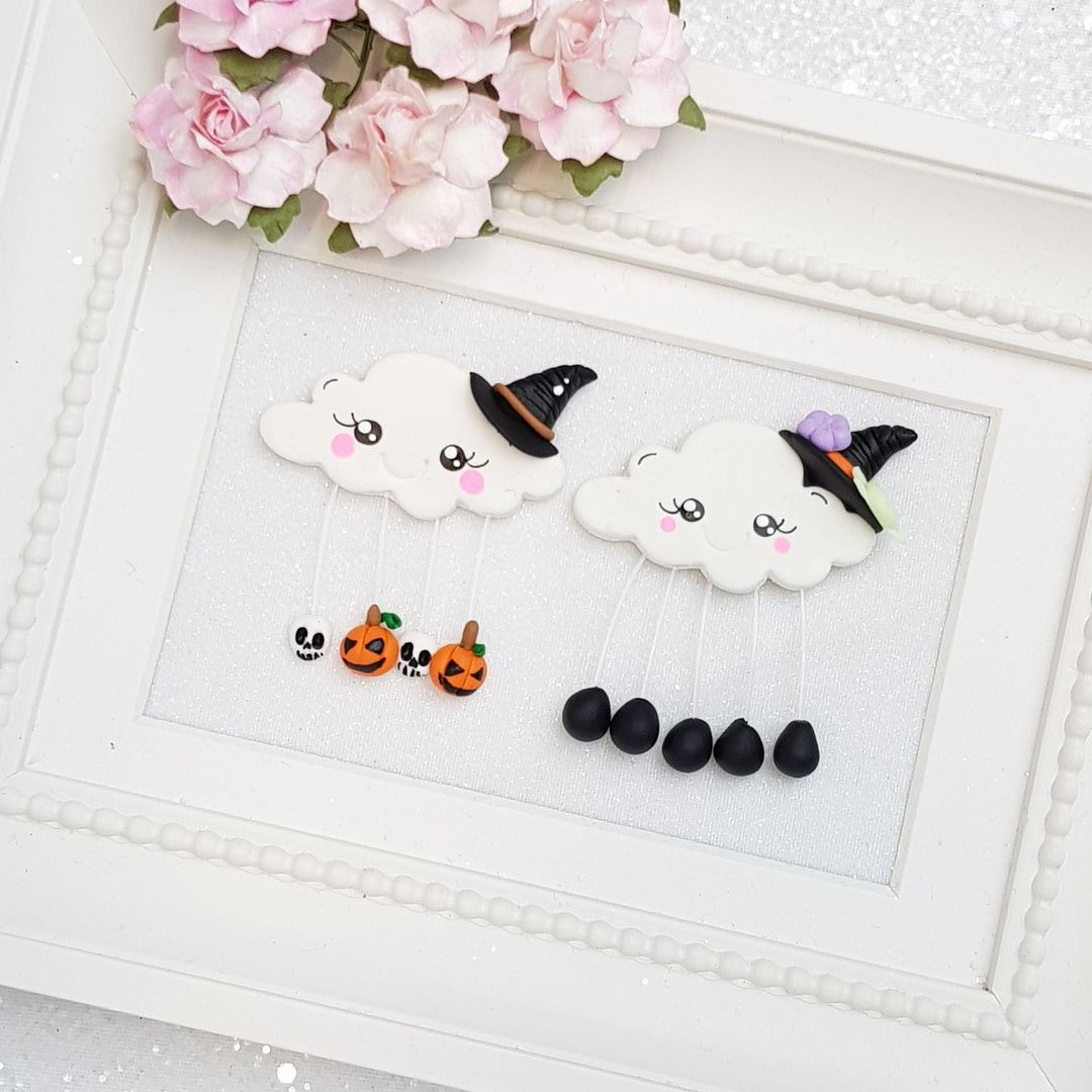 Clay Charm Embellishment - halloween cloud Delight - Crafty Mood