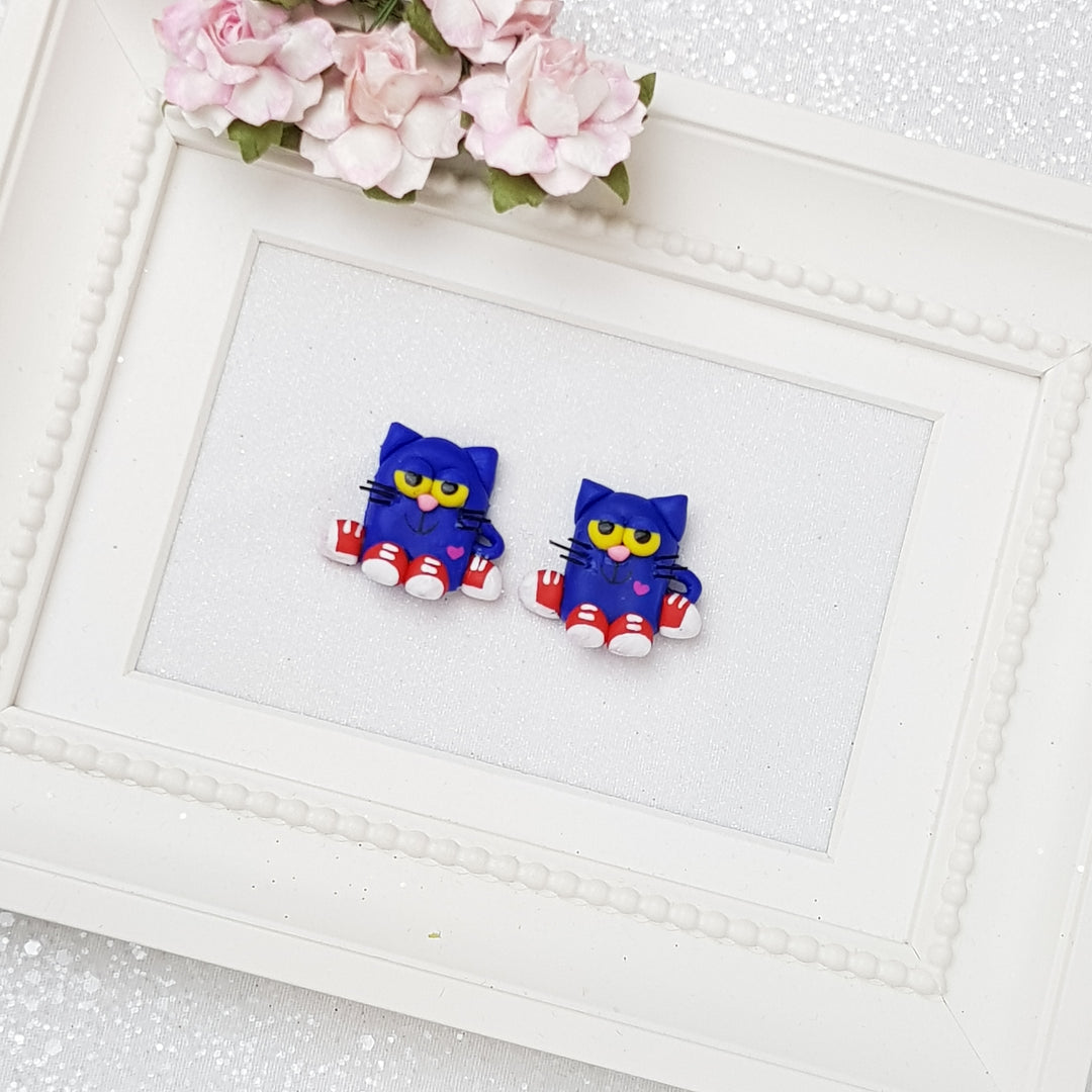 cool cat - Handmade Flatback Clay Bow Centre - Crafty Mood