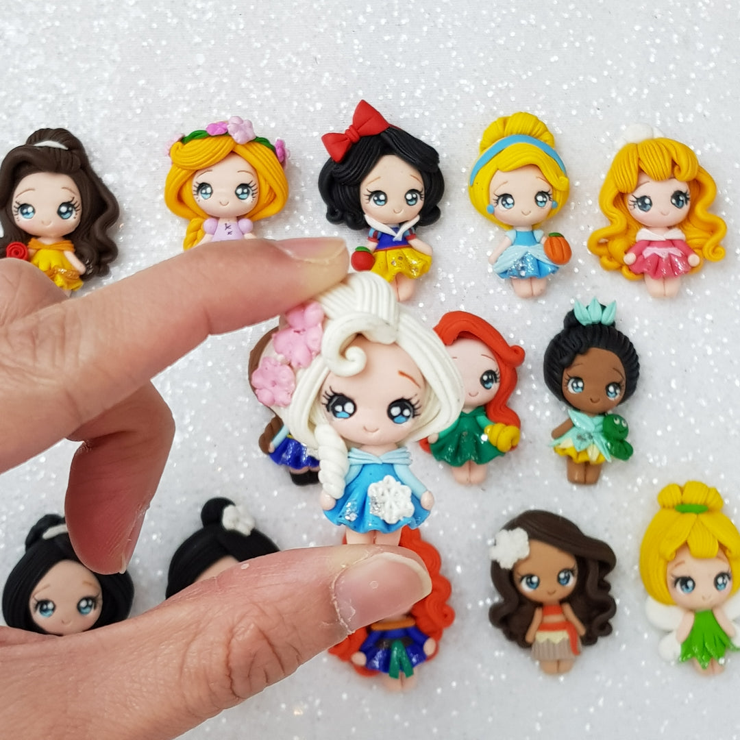 Clay Charm Embellishment - Toddler mini size 4cm  Princess Limited - Crafty Mood