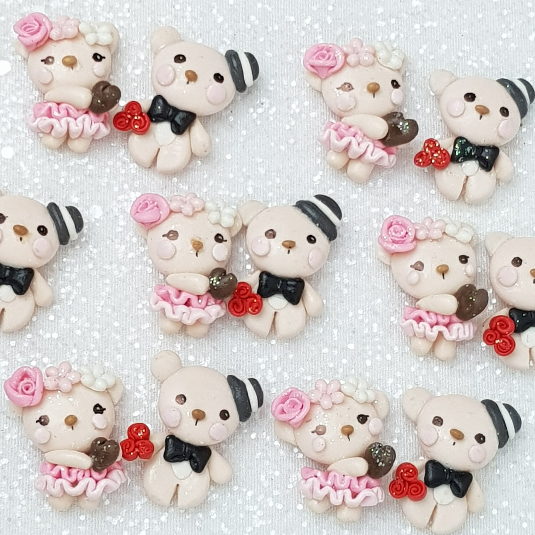 Sale Clay Charm Embellishment - New Bear - Crafty Mood