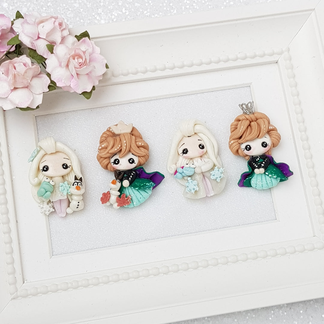 Princess Winter - Embellishment Clay Bow Centre - Crafty Mood