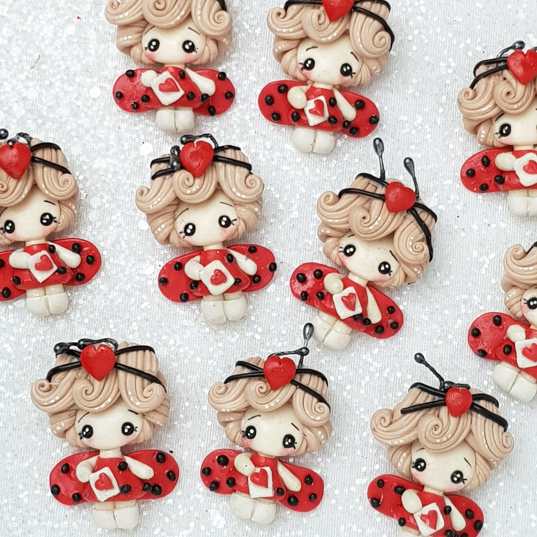 Clay Charm Embellishment - NEW SPRING LADYBUG - Crafty Mood