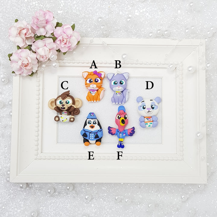 Sale Baby Animal Friends - Embellishment Clay Bow Centre - Crafty Mood