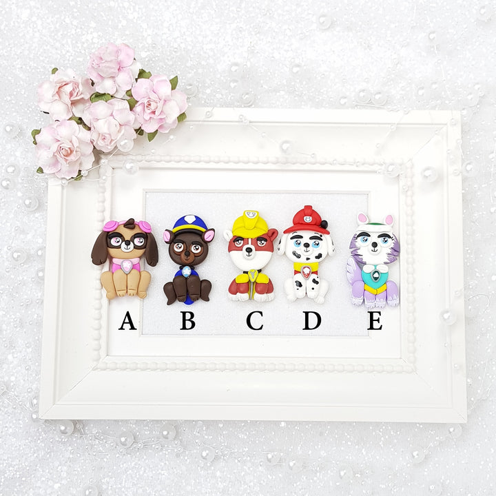 Dog Cops - Embellishment Clay Bow Centre - Crafty Mood