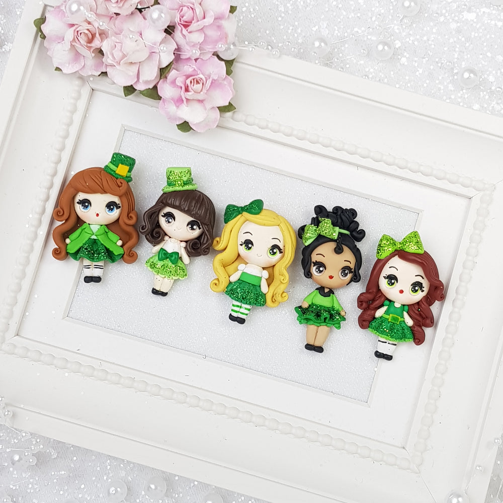 St Patrick Girls - Embellishment Clay Bow Centre - Crafty Mood