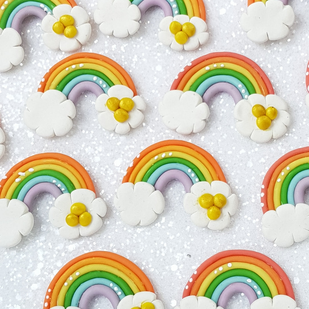 Clay Charm Embellishment - NEW rainbow gold - Crafty Mood