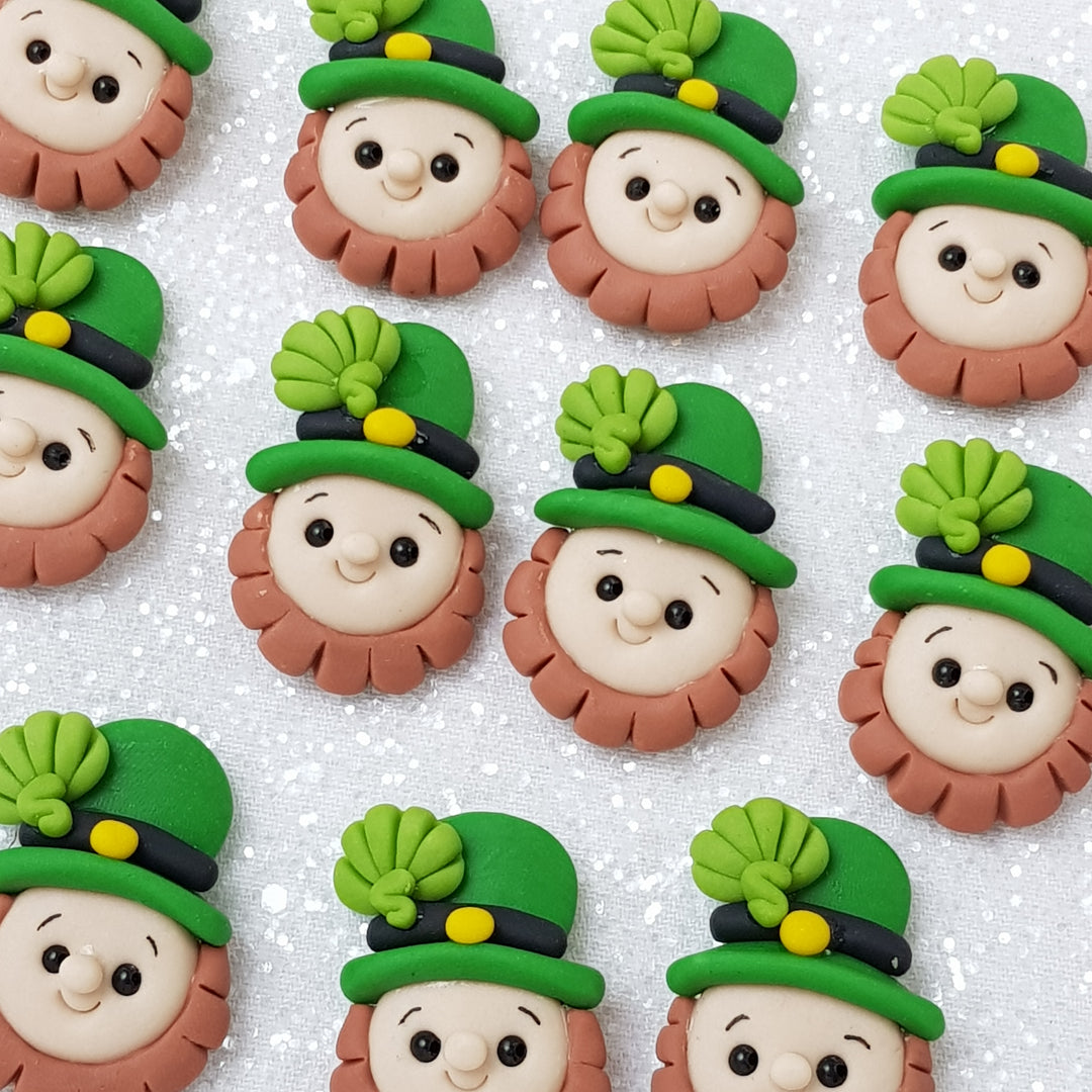 Clay Charm Embellishment - NEW leprechaun - Crafty Mood