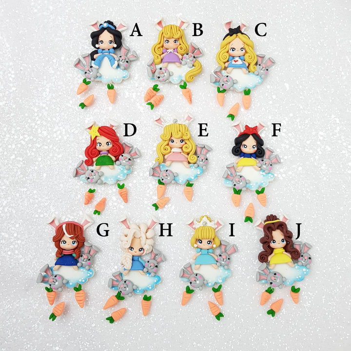 The Easter Princesses - Embellishment Clay Bow Centre - Crafty Mood