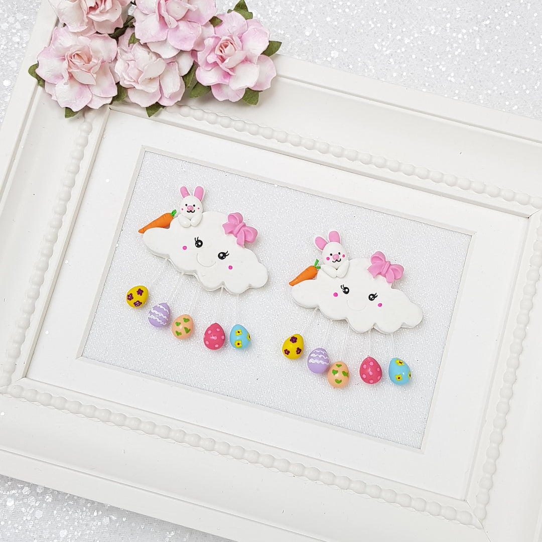 Easter eggs cloud - Embellishment Clay Bow Centre - Crafty Mood