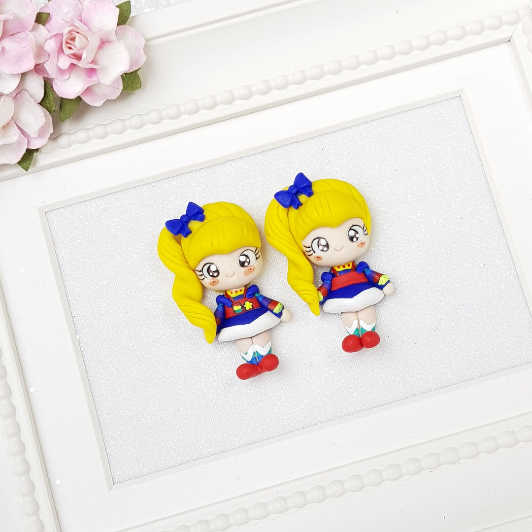 Rainbow girl - Embellishment Clay Bow Centre - Crafty Mood