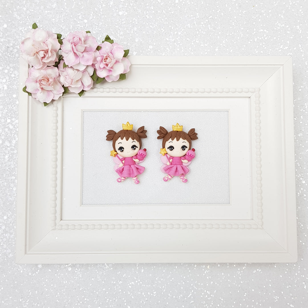 Cupcake fairy - Handmade Flatback Clay Bow Centre - Crafty Mood