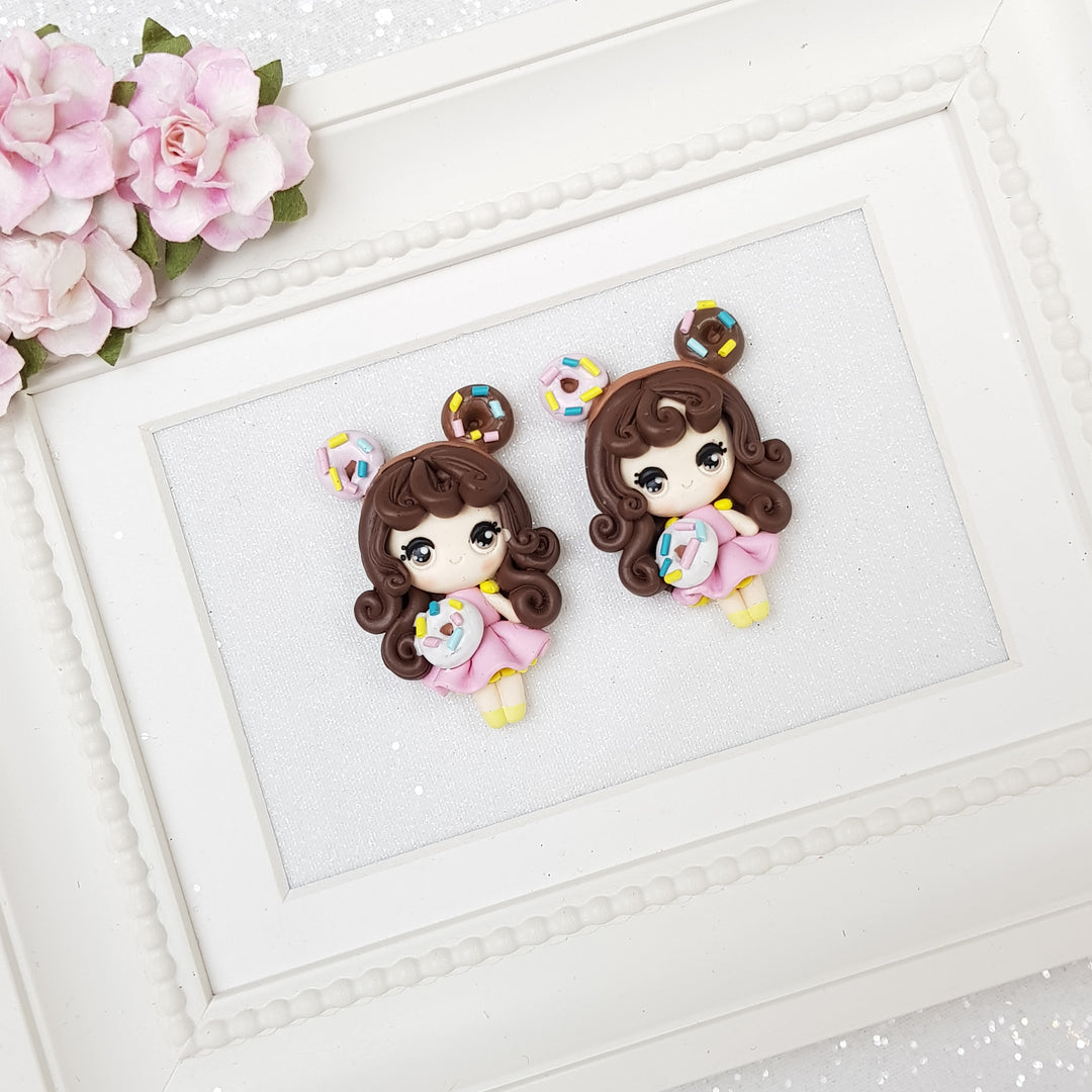 Donut girl - Embellishment Clay Bow Centre - Crafty Mood