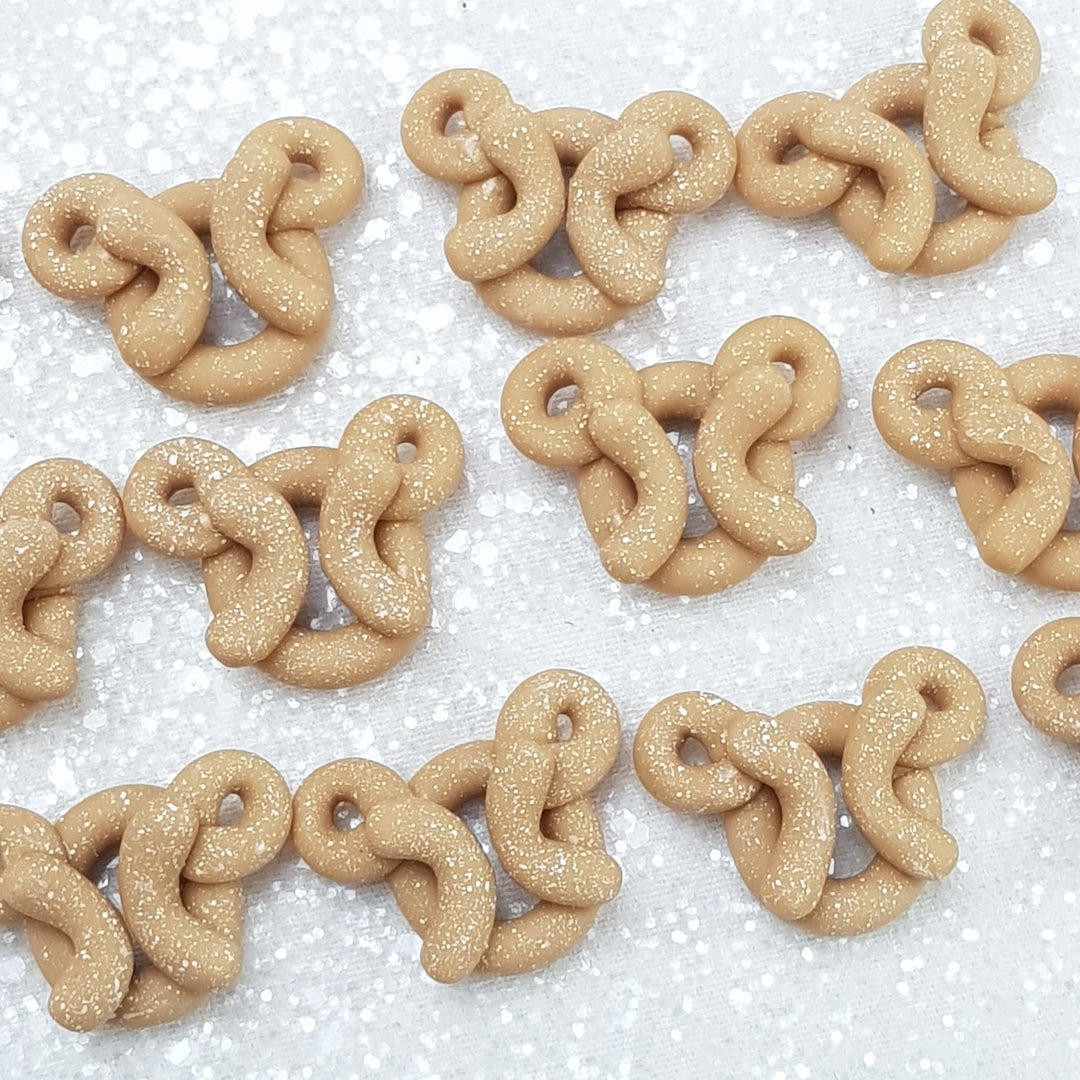 Classic brown - Handmade Flatback Clay Bow Centre - Crafty Mood