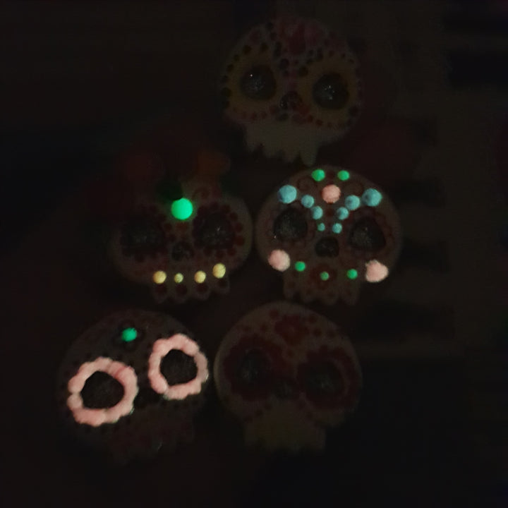 Design Your Own Candy Skull - Handmade Flatback Clay Bow Centre