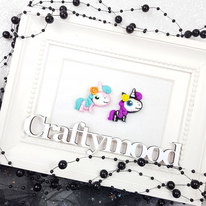 Dead candy unicorn - Embellishment Clay Bow Centre