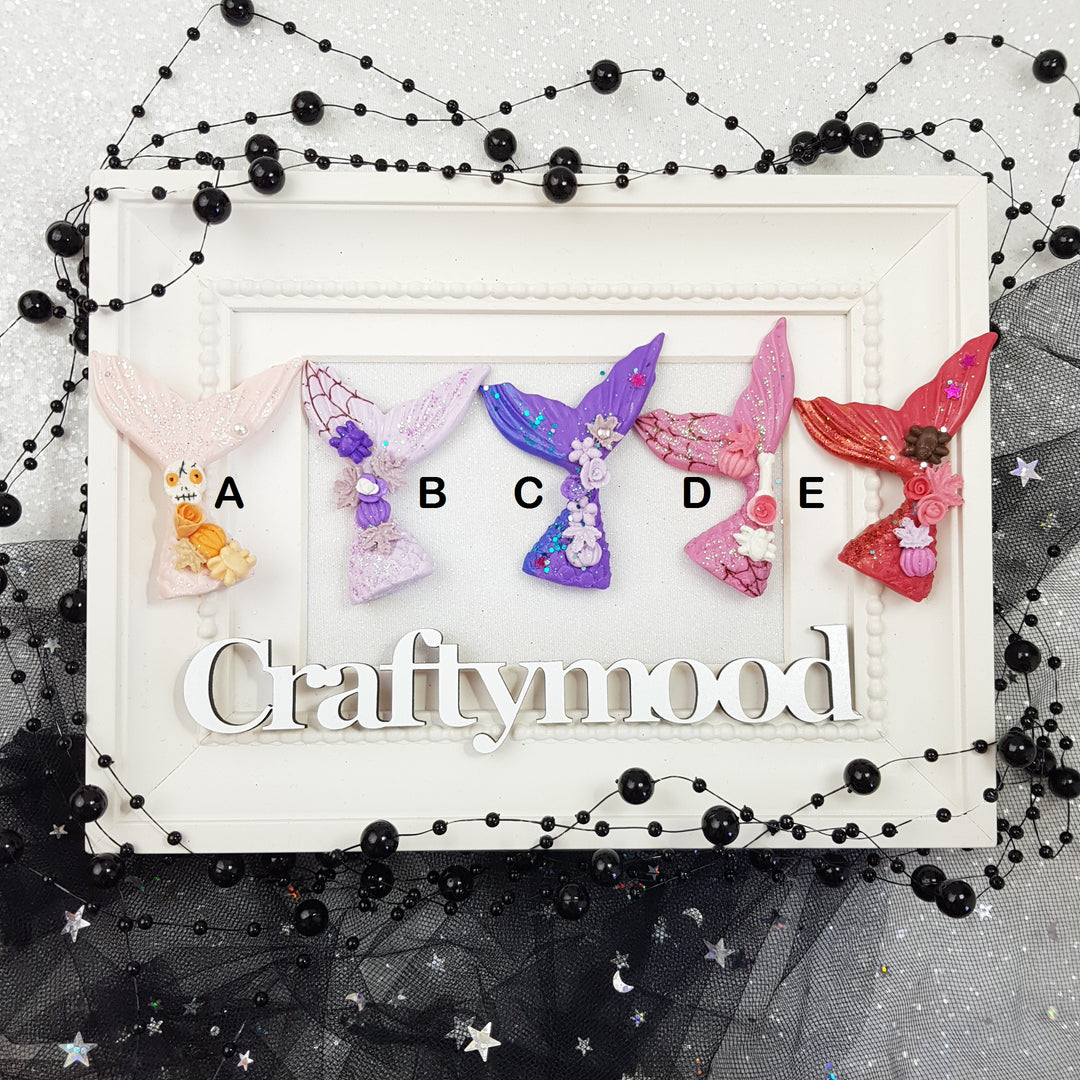 Halloween fin - Embellishment Clay Bow Centre