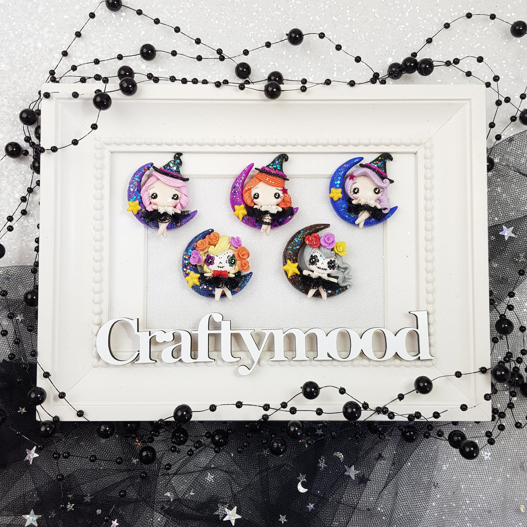 Moon witches - Embellishment Clay Bow Centre