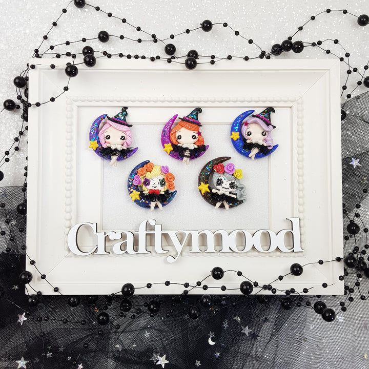 Moon witches - Embellishment Clay Bow Centre