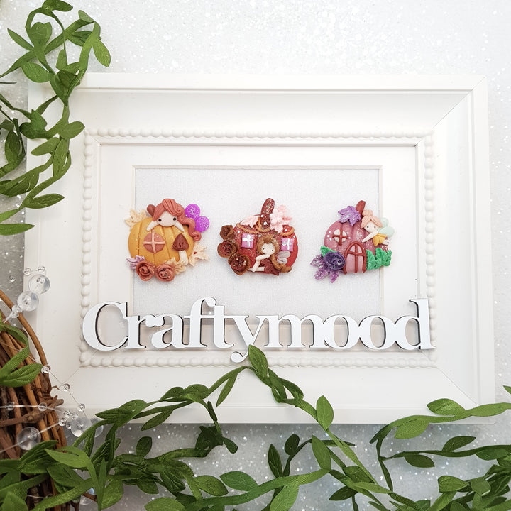 Fairy House - Handmade Flatback Clay Bow Centre