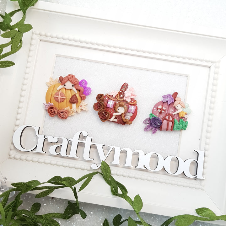 Fairy House - Handmade Flatback Clay Bow Centre