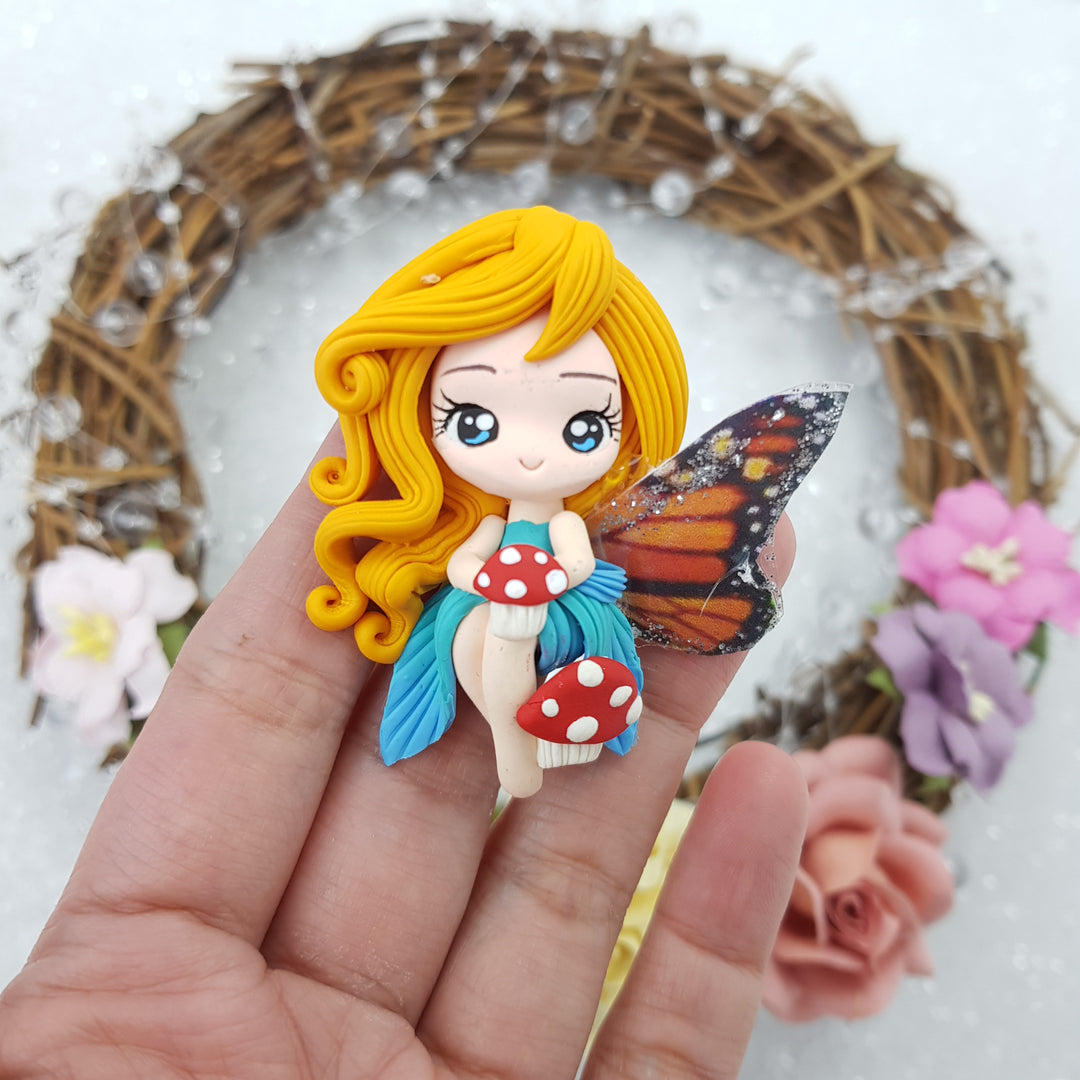 MAX 3 EACH PERSON Cutie butterfly fairy B - Embellishment Clay Bow Centre